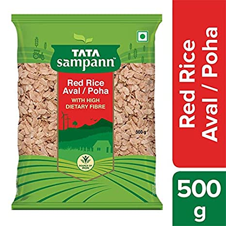 Tata Sampann Red Rice Poha - Thick